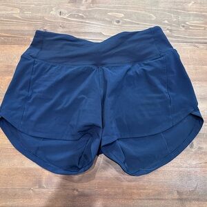 Navy lululemon speed up shorts